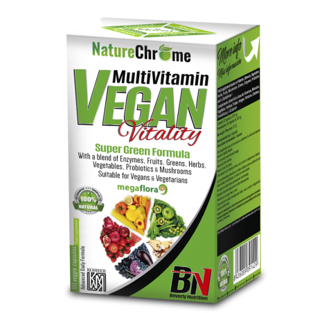 Multivitamin Vegan Vitality 80 Veggie Caps.